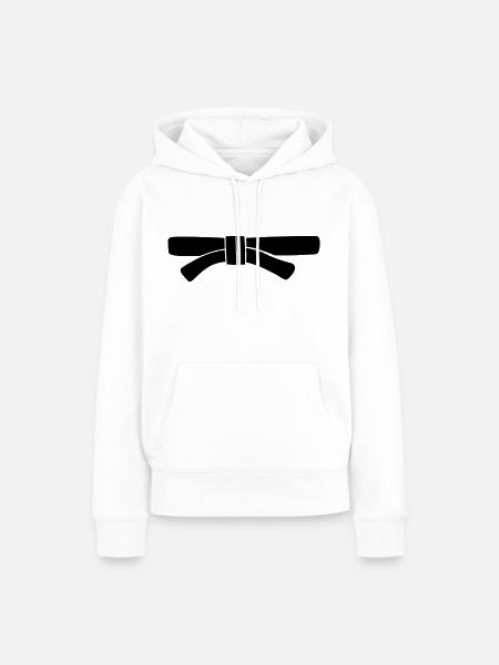 Gürtel - Frauen Premium Bio Hoodie - Weiß