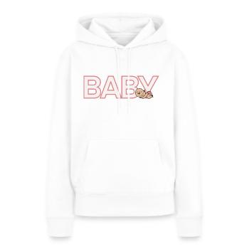 Bébé - Sweat à capuche Premium bio Femme - blanc - Devant - Julia (174cm)