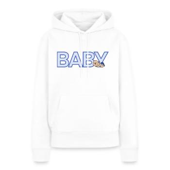 Bébé - Sweat à capuche Premium bio Femme - blanc - Devant - Julia (174cm)