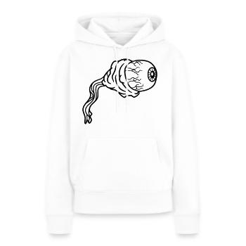 oeil arraché vue zombie mort mort biohaz - Sweat à capuche Premium bio Femme - blanc - Devant - Julia (174cm)