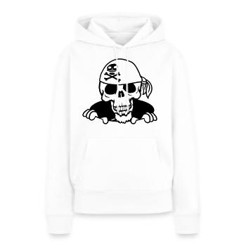 boden loch kapitaen matrose pirat seeraeuber alt b - Frauen Premium Bio Hoodie - Weiß - Vorne - Julia (174cm)