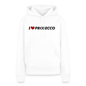 J’adore le prosecco - Sweat à capuche Premium bio Femme - blanc - Devant - Julia (174cm)