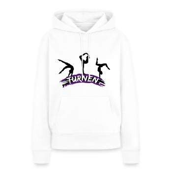 Gymnastique, gymnaste - Gymnatics - Sweat à capuche Premium bio Femme - blanc - Devant - Julia (174cm)