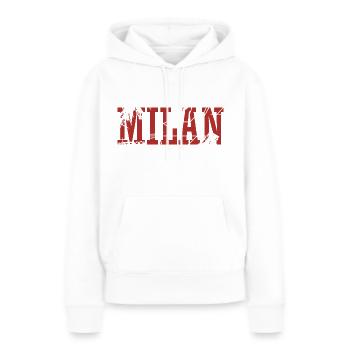 Milan - Mailand - Women’s Premium Organic Hoodie - white - Front - Julia (174cm)