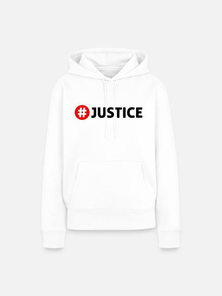 Justice - Frauen Premium Bio Hoodie - Weiß