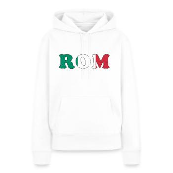 Rom - Frauen Premium Bio Hoodie - Weiß - Vorne - Julia (174cm)