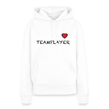 Teamplayer - Frauen Premium Bio Hoodie - Weiß - Vorne - Julia (174cm)