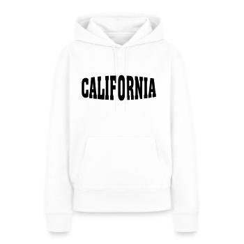 Californie 1 - Sweat à capuche Premium bio Femme - blanc - Devant - Julia (174cm)