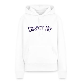 Direct hit - Frauen Premium Bio Hoodie - Weiß - Vorne - Julia (174cm)