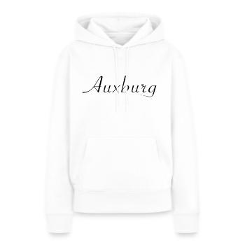 Auxburg - Frauen Premium Bio Hoodie - Weiß - Vorne - Julia (174cm)