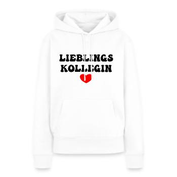 Lieblingskollegin - Frauen Premium Bio Hoodie - Weiß - Vorne - Julia (174cm)