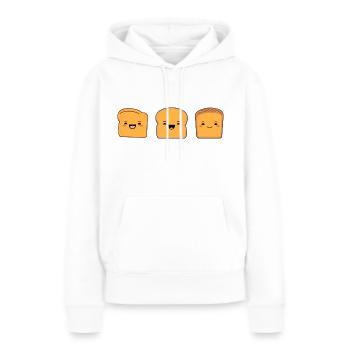 Tartine - Sweat à capuche Premium bio Femme - blanc - Devant - Julia (174cm)