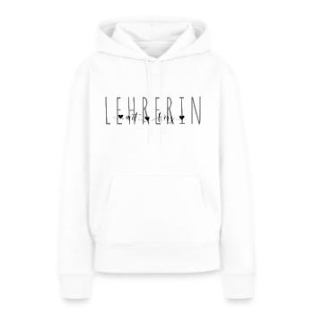 Lehrerin mit Herz - Frauen Premium Bio Hoodie - Weiß - Vorne - Julia (174cm)