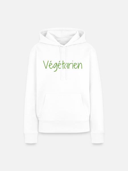 Vegetarier - Frauen Premium Bio Hoodie - Weiß