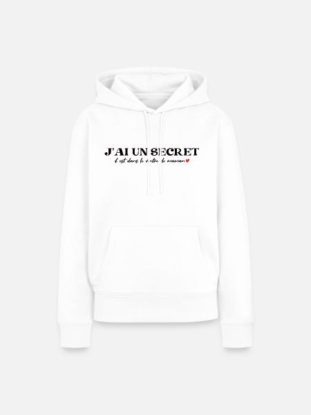 Secret Child Future Große Schwester/Bruder 2025 - Frauen Premium Bio Hoodie - Weiß