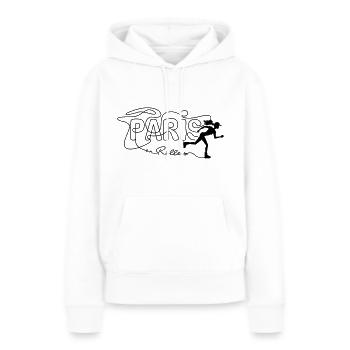 schwarze Rollen Frau schwarz - Frauen Premium Bio Hoodie - Weiß - Vorne - Julia (174cm)