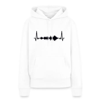 Heartbeat Sound Engineer Waves DJ Music Sinus - Women’s Premium Organic Hoodie - white - Front - Julia (174cm)