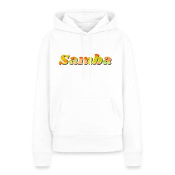 Samba - Frauen Premium Bio Hoodie - Weiß - Vorne - Julia (174cm)