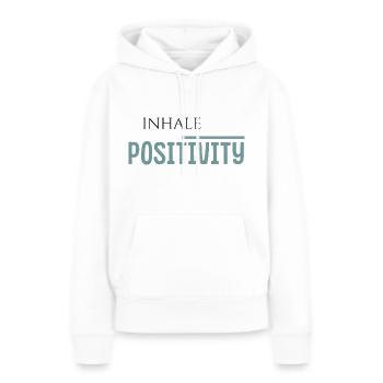 Inhale Positivity Design - Women’s Premium Organic Hoodie - white - Front - Julia (174cm)