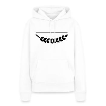 streifen kranz - Frauen Premium Bio Hoodie - Weiß - Vorne - Julia (174cm)