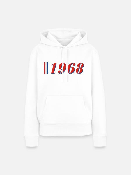 Jahr 1968 - Frauen Premium Bio Hoodie - Weiß