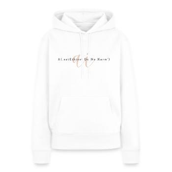 KI-Ethik - Frauen Premium Bio Hoodie - Weiß - Vorne - Julia (174cm)