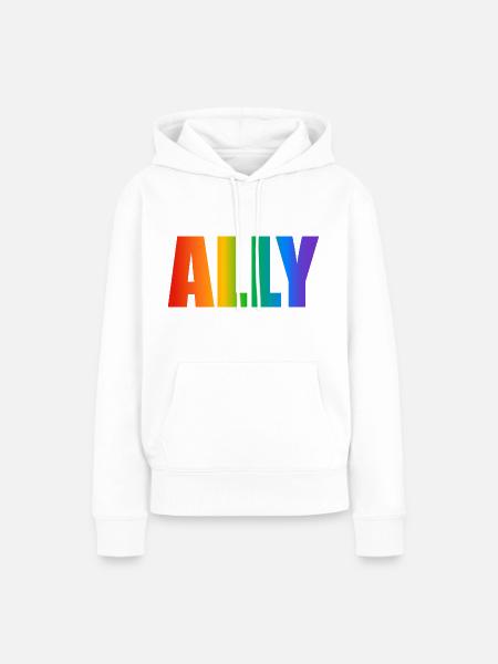 Gay Pride Verbündeter - Frauen Premium Bio Hoodie - Weiß