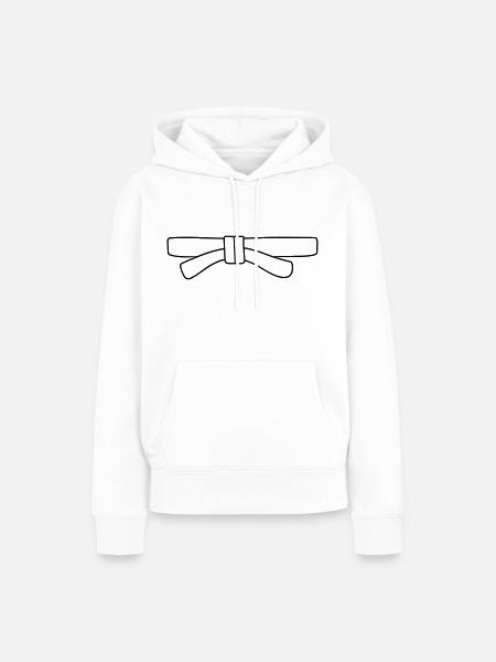 Gürtel - Frauen Premium Bio Hoodie - Weiß