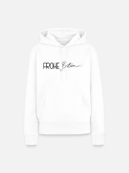 Frohe Ostern ❤️🐰 - Frauen Premium Bio Hoodie - Weiß