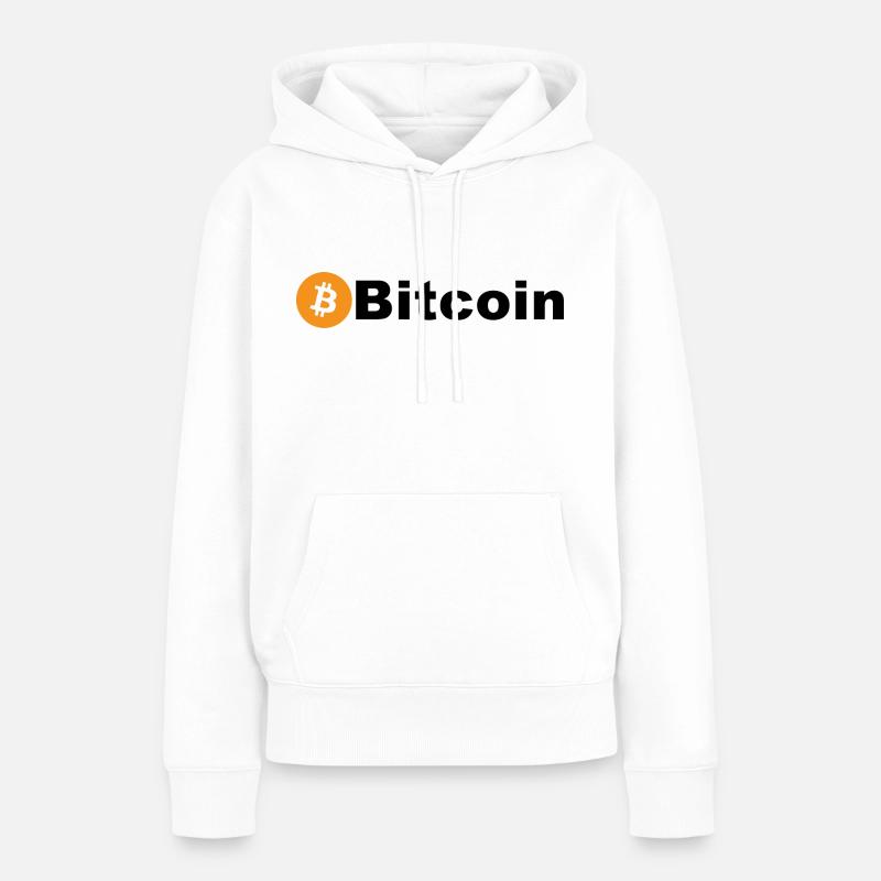 Bitcoin Design - Sweat à capuche Premium bio Femme - blanc
