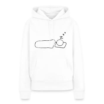 Rêver dormir - Sweat à capuche Premium bio Femme - blanc - Devant - Julia (174cm)