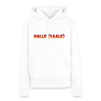 Halle Saale - Frauen Premium Bio Hoodie - Weiß - Vorne - Julia (174cm)