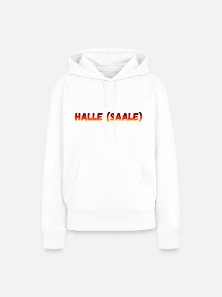 Halle Saale - Frauen Premium Bio Hoodie - Weiß