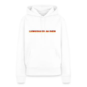 Ludwigshafen am Rhein - Frauen Premium Bio Hoodie - Weiß - Vorne - Julia (174cm)