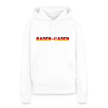 Baden Baden - Frauen Premium Bio Hoodie - Weiß - Vorne - Julia (174cm)