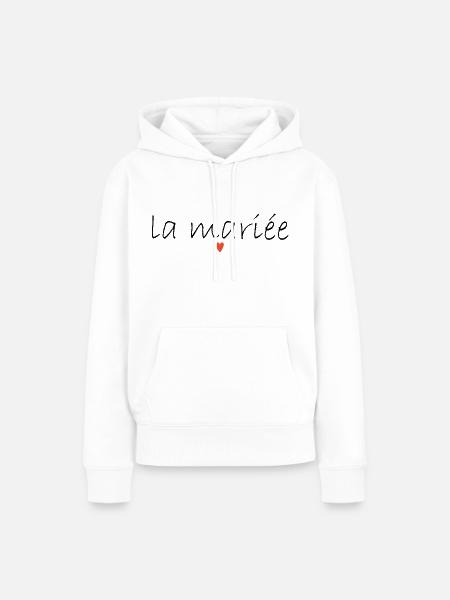 Die Braut - Frauen Premium Bio Hoodie - Weiß