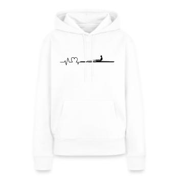 Rudern Herzschlag Ruderer Einer - Frauen Premium Bio Hoodie - Weiß - Vorne - Julia (174cm)