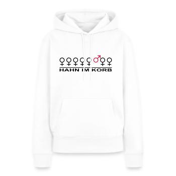 hahn im korb - Frauen Premium Bio Hoodie - Weiß - Vorne - Julia (174cm)