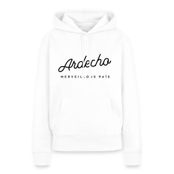 Ardecho Wunderbares Land - Frauen Premium Bio Hoodie - Weiß - Vorne - Julia (174cm)
