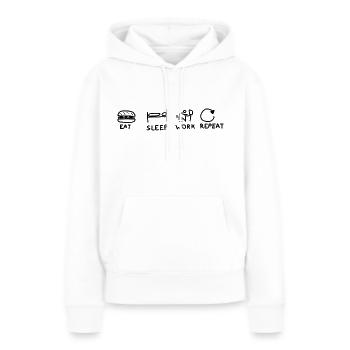 Lavoro - Felpa con cappuccio ecologica premium da donna - bianco - Fronte - Julia (174cm)