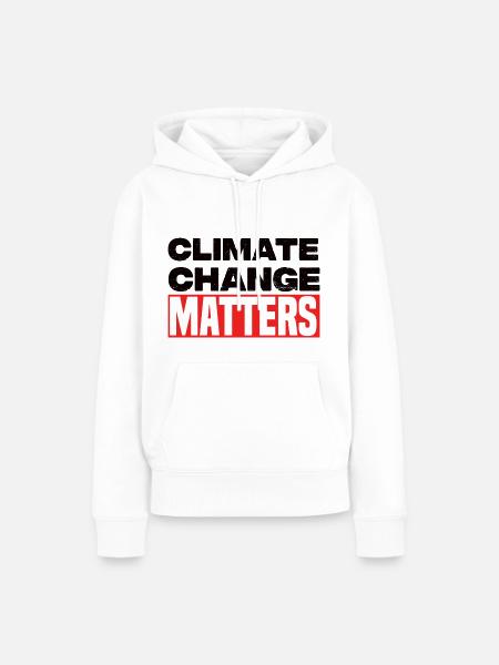 Climate Change Matters - Frauen Premium Bio Hoodie - Weiß