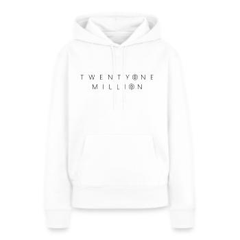 Bitcoin - Twenty One Million - black - Frauen Premium Bio Hoodie - Weiß - Vorne - Julia (174cm)