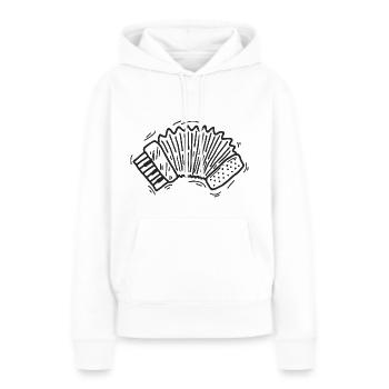 Akkordeon - Frauen Premium Bio Hoodie - Weiß - Vorne - Julia (174cm)