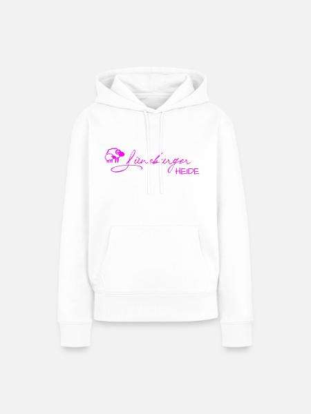 Lüneburger Heide mit Schnucken - Frauen Premium Bio Hoodie - Weiß