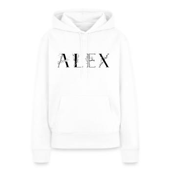 Name - Alex - Frauen Premium Bio Hoodie - Weiß - Vorne - Julia (174cm)