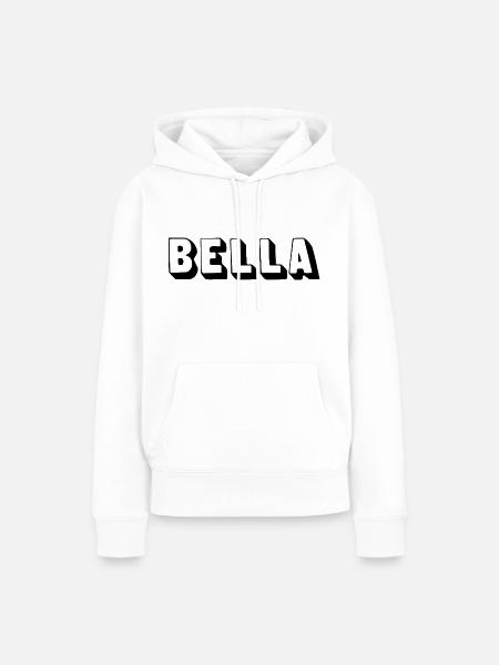 Name - Bella - Frauen Premium Bio Hoodie - Weiß
