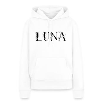 Name - Luna - Frauen Premium Bio Hoodie - Weiß - Vorne - Julia (174cm)