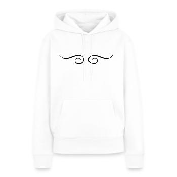 Verzierung Ornament Dein Text personalisierbar - Frauen Premium Bio Hoodie - Weiß - Vorne - Julia (174cm)