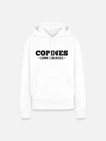 Freundinnen als - Frauen Premium Bio Hoodie - Weiß