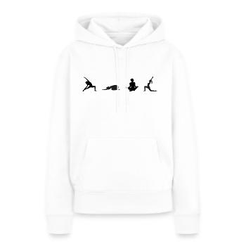 Yoga - Frauen Premium Bio Hoodie - Weiß - Vorne - Julia (174cm)